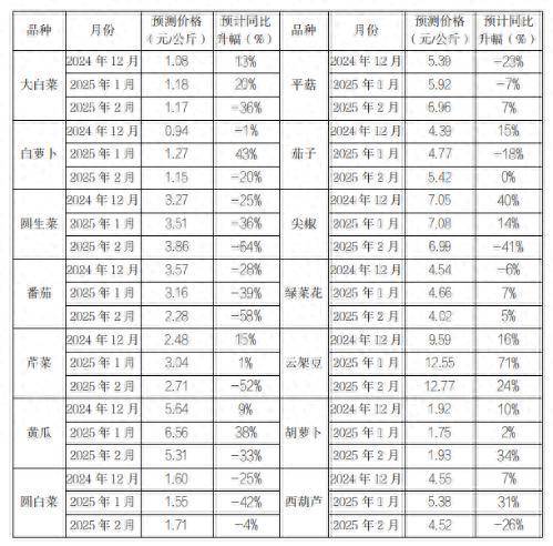 一款菜价预测大模型问世，可预测春节后的菜价，精确到几分钱，专家：还将预测播种指数