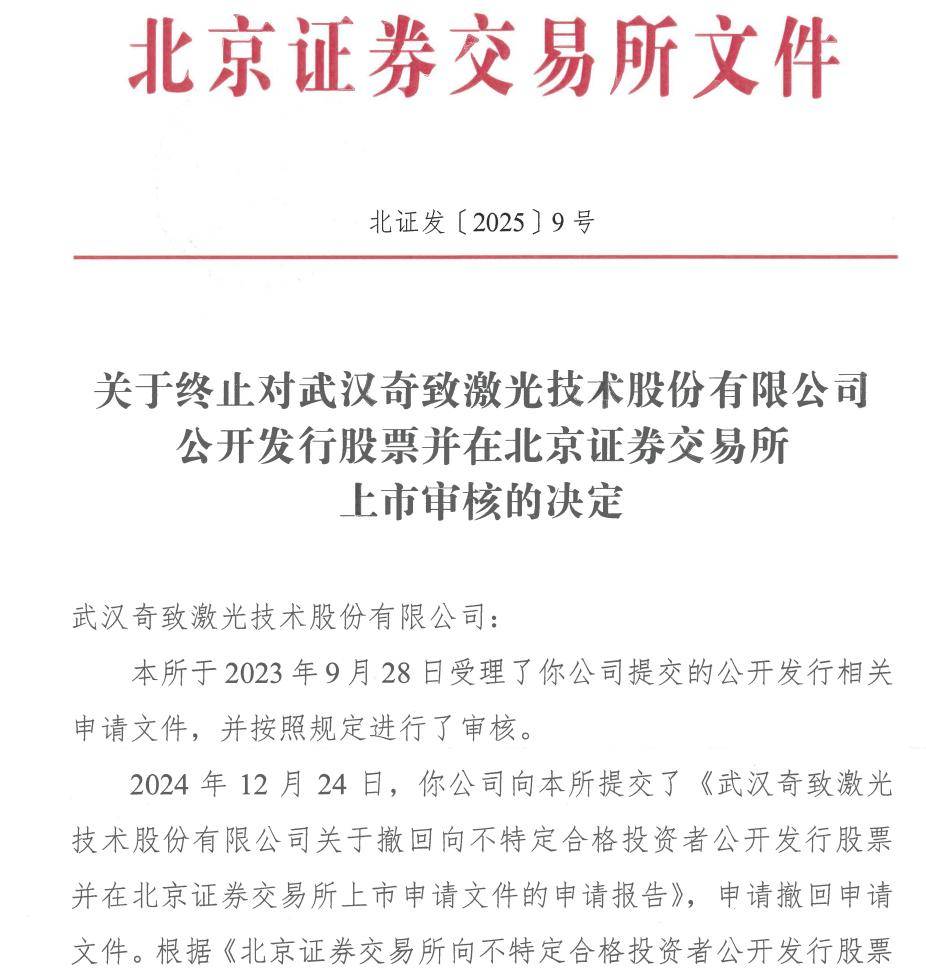 “光子嫩肤第一股”撤单北交所，奇致激光多名董监高集体辞职