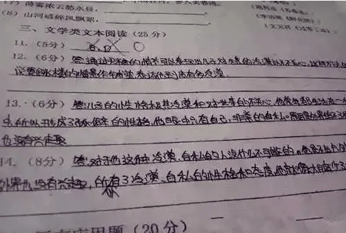 干货 | 高考语文145分的2024湖北市状元陈栩的日常考试答题卡